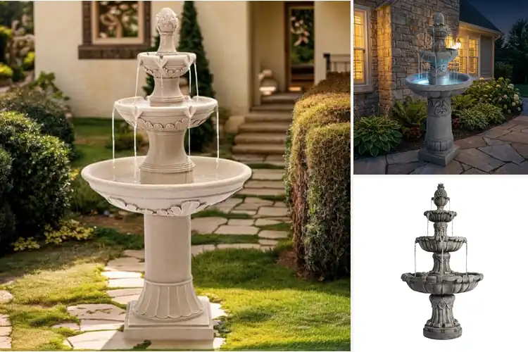Detailed view of Best 3 Tier Outdoor Fountain