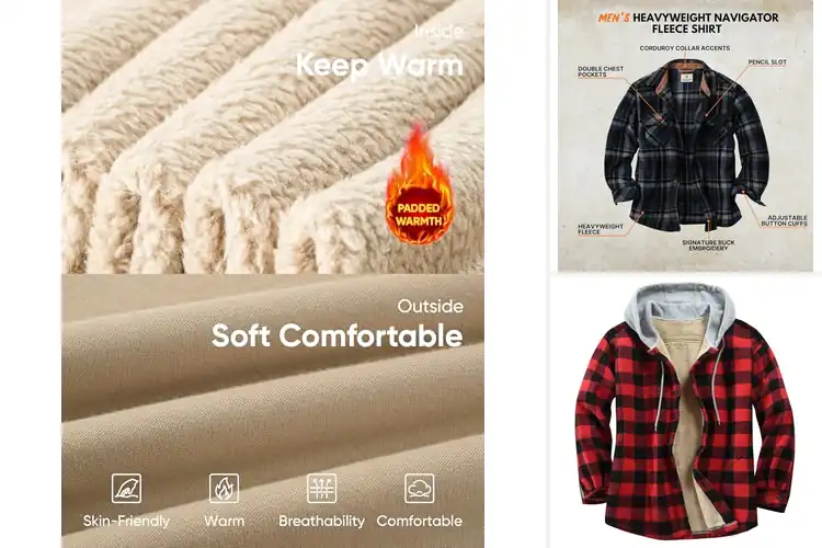 Detailed view of Best Fleece Lined Shirts For Men: Stay Warm & Stylish
