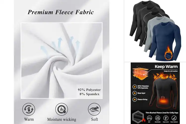 Detailed view of Best Fleece Lined Thermal Shirts For Men