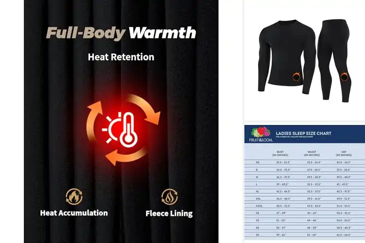 Detailed view of Best Fleece Lined Thermals: Top 10 Cozy Winter Essentials