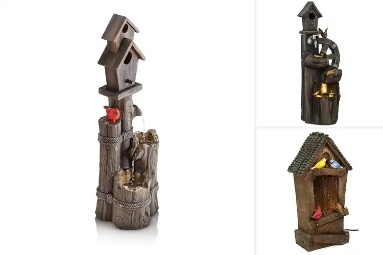 Detailed view of Best Functional Birdhouse Fountains