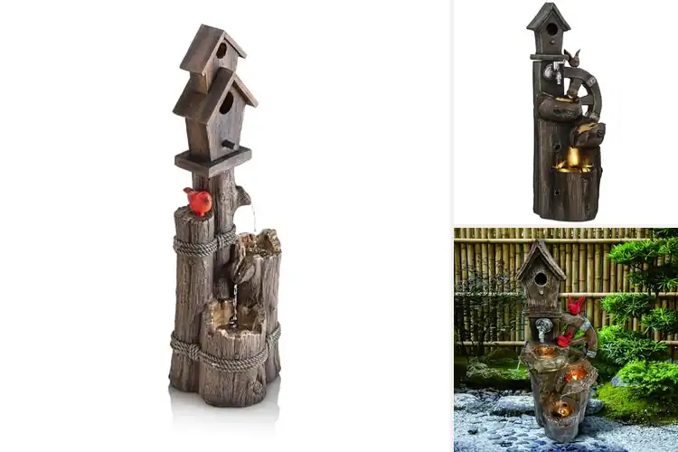 Detailed view of Best Garden Birdhouse Fountains