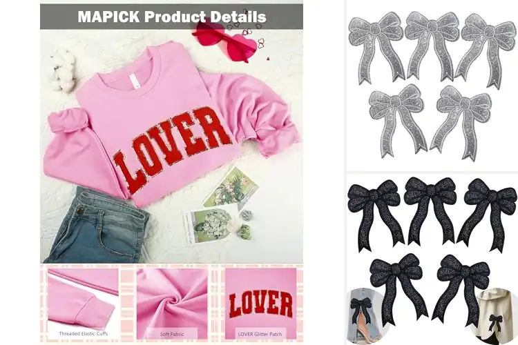 Detailed view of Best Glitter Patch Sweatshirt