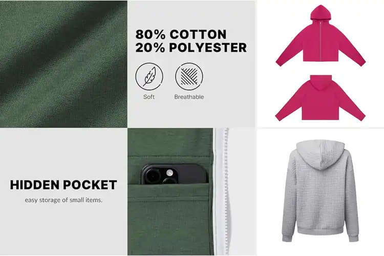 Detailed view of Best Layering Top For Jackets And Hoodies