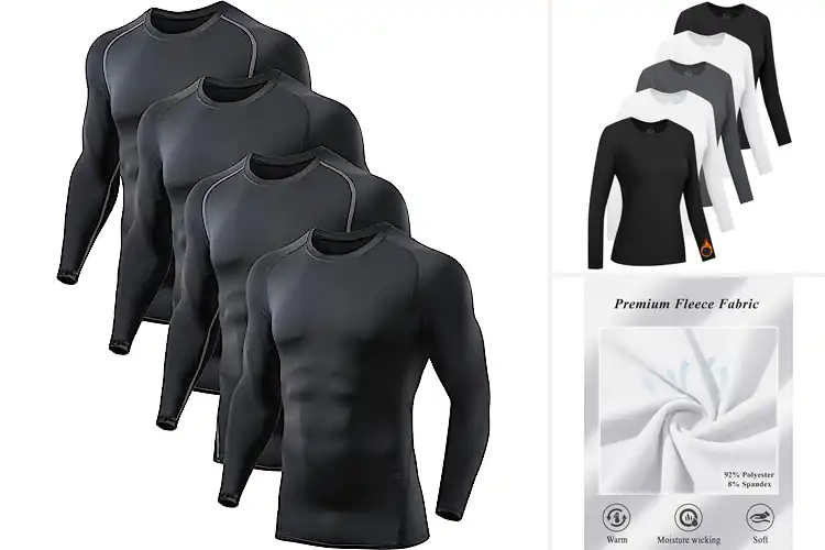 Detailed view of Best Long Sleeve Thermal Under Shirts