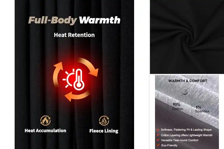 Detailed view of Best Stretch Thermal Base Layer For Movement