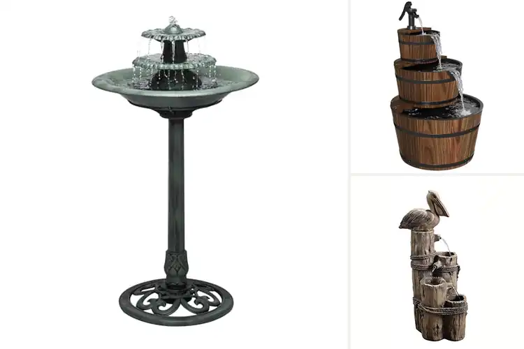 Detailed view of Best Tall Garden Fountain 35In
