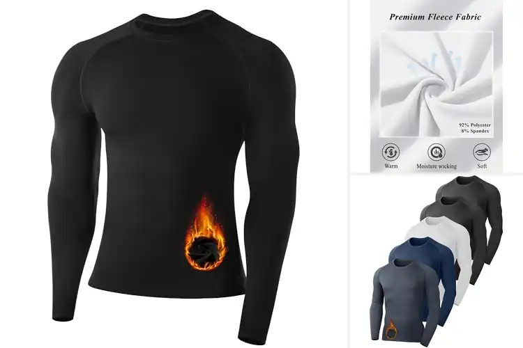Detailed view of Best Thermal Shirts For Men Fleece Lined Warmth